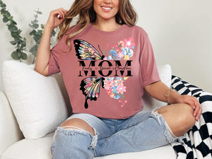 Butterfly Mom Shirt, Floral Mama Tee, Mothers Day T-shirt, Mom Shirt, Mother Sweatshirt, Mom Life Shirt, Custom Mom Tee, Mom Lover Shirt