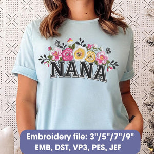 Flower Mama Embroidery Design Mothers Day Machine Embroidery Design 4 Sizes mothers day shirt Grandma Nana gift Embroidery Mom Sweatshirt