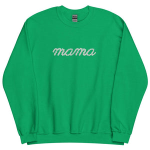 Embroidered Floral Mama Sweatshirt, Mama Crewneck, Embroidered Sweatshirt for Mom Gift Custom Crewneck, Personalized Mama, Floral Mama Shirt