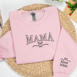 Custom Embroidered Birth Month Birth Flower Sweatshirt,Embroidered Birth Flower Crewneck,Birth Month Flower Hoodie,Custom Gift for Mama Mom