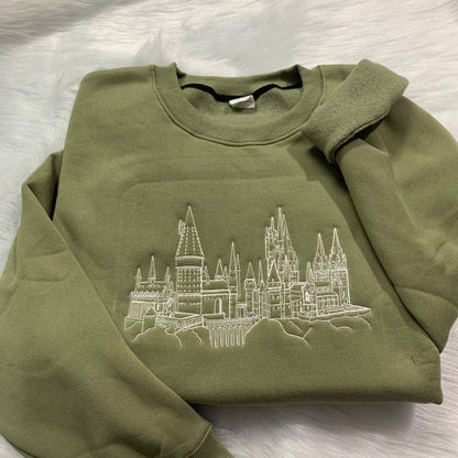 Custom Embroidered Portrait from Photo Sweatshirt, Personalized Picture Portrait Embroidered Hoodie, Custom Embroidered Shirt,Fantasy Reader