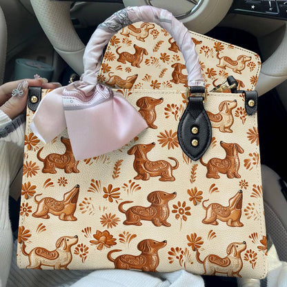Leather Bag Dachshund Cake