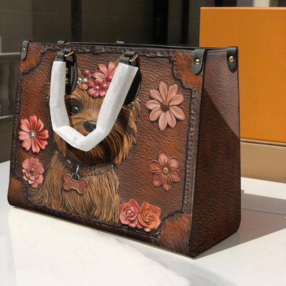 Leather Bag Wildflower Yorkie