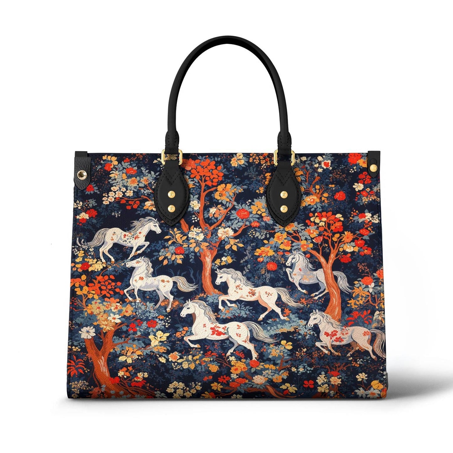 Leather Bag Enchanted Horses
