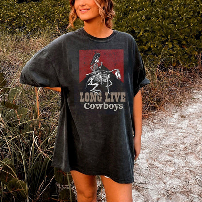 long live cowboy tshirt, cowboy skeleton tshirt, Country Girl Shirt, Cowgirl Shirt, Western Shirt, Rodeo Shirt, Cowboy Killer T-Shirt gift