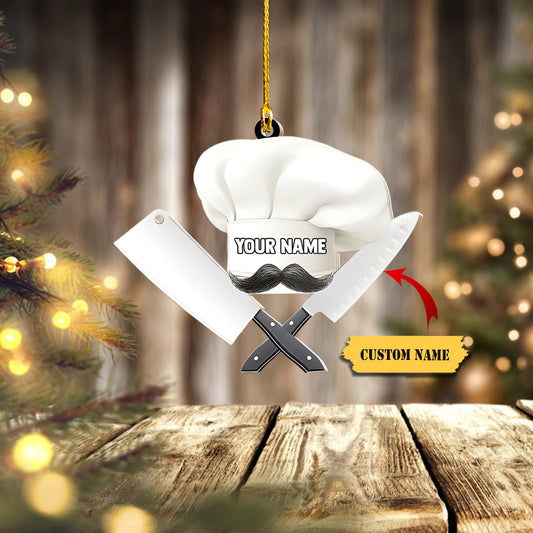 Master chef Christmas Ornament, chef Ornament, Gift For chef 7, Ornament Decoration, Ornament For Gift, Ornament Christmas