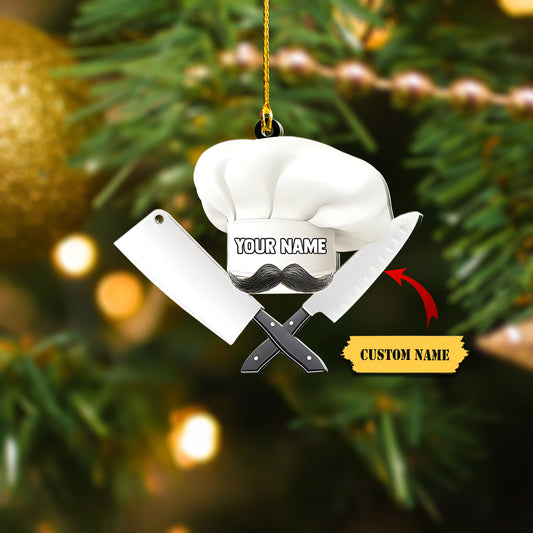 Master chef Christmas Ornament, chef Ornament, Gift For chef 7, Ornament Decoration, Ornament For Gift, Ornament Christmas