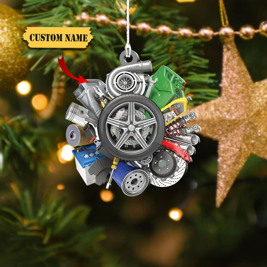 Mechanic custom shaped acrylic christmas Ornament, gift for Mechanic_Style 4_PACK 1 12, Ornament Decoration, Ornament For Gift, Ornament Christmas