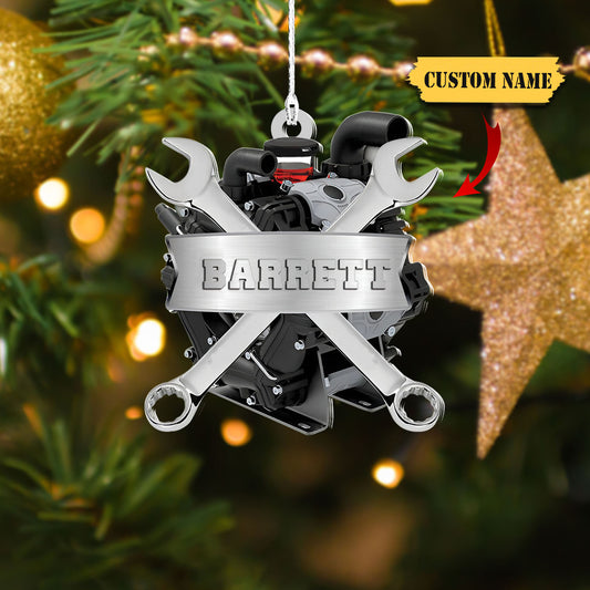 Mechanic Tools Flat Ornaments, Custom Wrench Christmas Ornament, Ornament Decoration, Ornament For Gift, Ornament Christmas