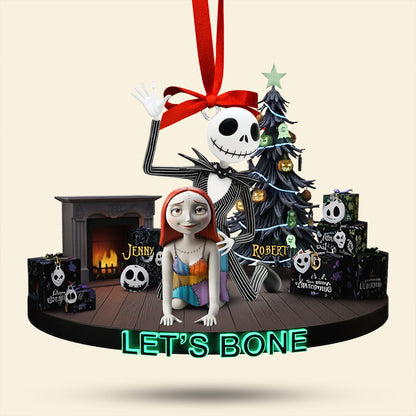 Mischievous Spooky Couple Christmas Ornament, Personalized Gifts For Couple