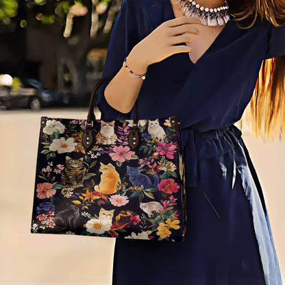 Leather Bag Moonlit Garden Whiskers