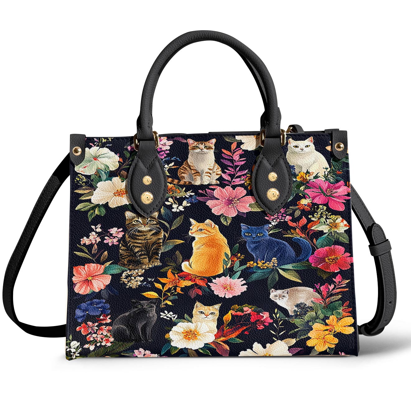 Leather Bag Moonlit Garden Whiskers