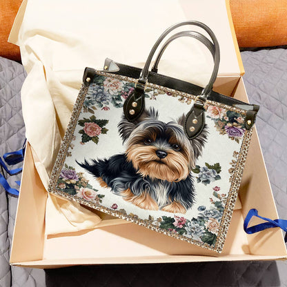 Leather Bag Royal Yorkie Bloom