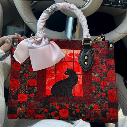 Leather Bag Midnight Rose Window