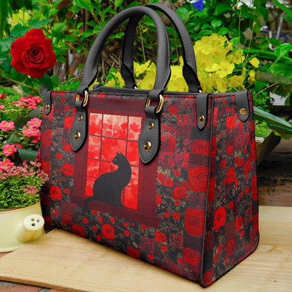 Leather Bag Midnight Rose Window