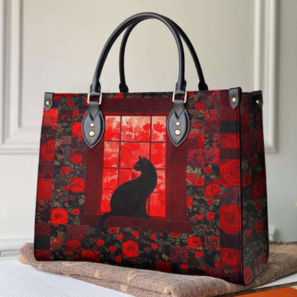 Leather Bag Midnight Rose Window