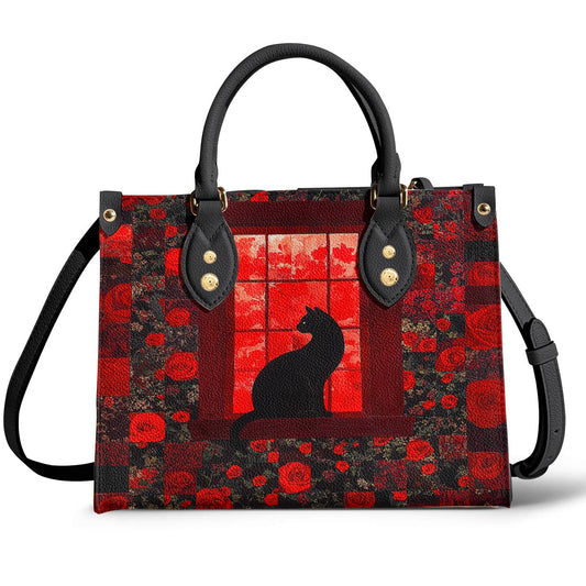 Leather Bag Midnight Rose Window