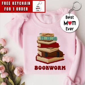 Bookworm Sweatshirt, Embroidered Book Lover Shirt, Reading Teacher Shirt, Bookish Sweatshirt, Librarian Tshirt, Best Gifts For Readers