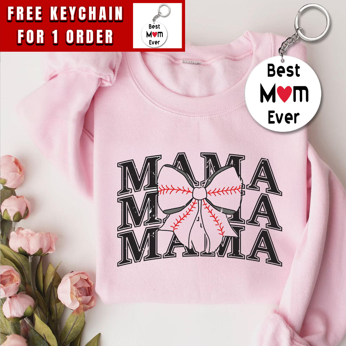 Baseball Mom Sweatshirt, Personalized Baseball Mama Crewneck, Baseball Lover Gifts