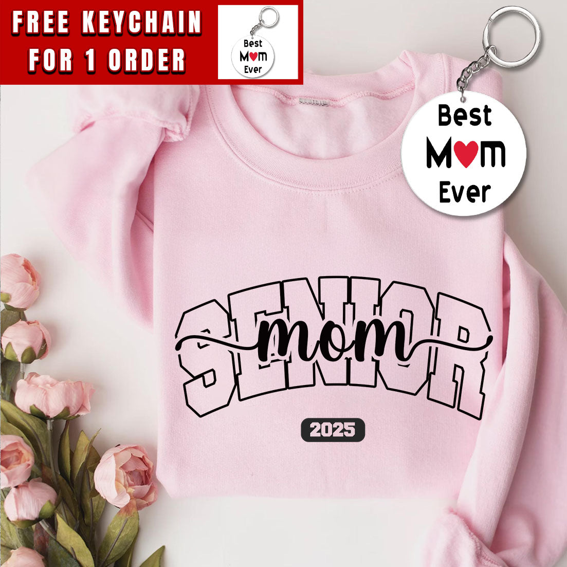 Senior Mom 2025 Sweatshirt, Senior Mom Gift, Graduation Mom Hoodie, Class Of 2025, Senior Mom 2025, Proud Mom,Senior Cheer Mom