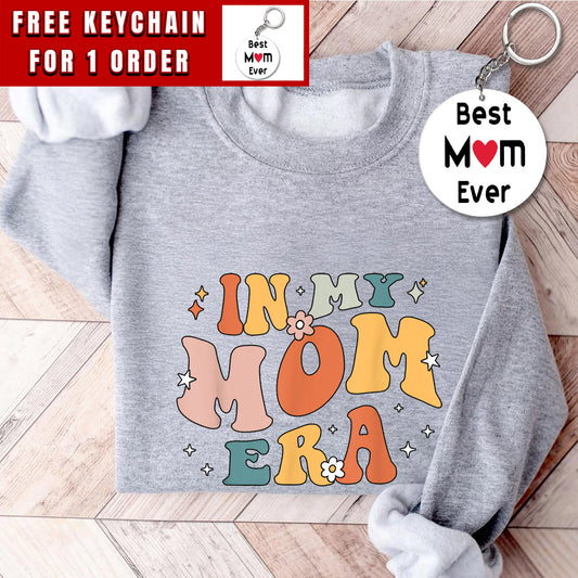 In My Mom Era Lover Groovy Retro Mom Mother's Day Sweatshirt