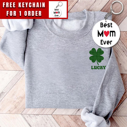 Clover Heart Sweatshirt, Shamrock Sweatshirt, Clover Hoodie, Clover Sweatshirt, Lucky Sweatshirt, Irish Shirt, St. Patrick's Day Gift