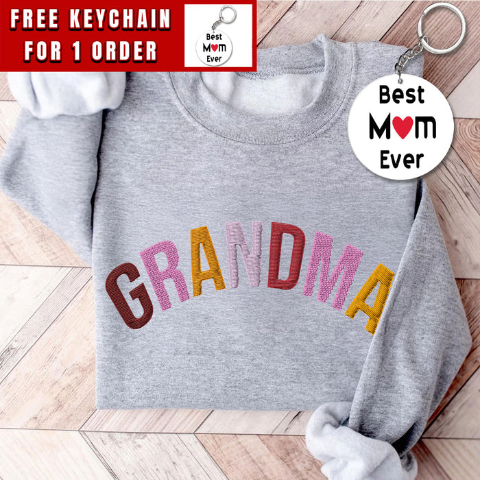 Grandma Sweatshirts Women Grandma Embroidered Shirt Grandma Oversize Sweatshirt