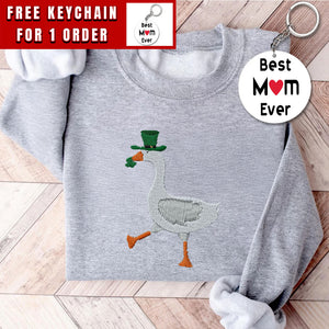 Embroidered Silliest Goose Patrick's Day Sweatshirt