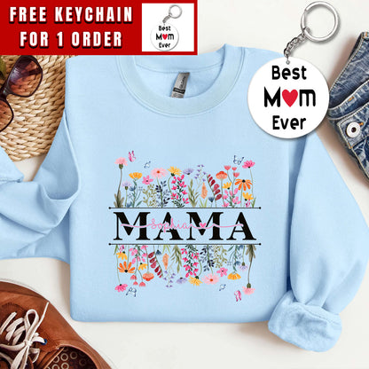 Mama Floral Sweatshirt, Mama Floral Shirt, Gift for Mama, Gift for Mom, Mothers Day Gift, Mom Valentines Day Gift, Mama Flower Hoodie