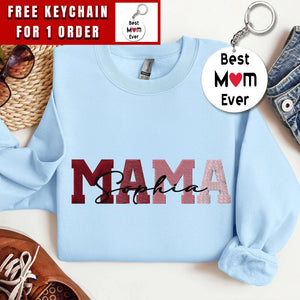 Embroidered Custom Mama Sweatshirt or Hoodie, Personalized Gift, Gift for Mother's Day