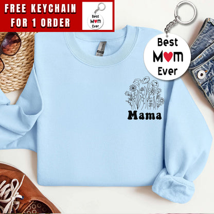 Floral Mama Sweatshirt, Mama Sweatshirt, Wildflower Crewneck, Flower Shirt, Retro Mama, Gift for Mother's Day