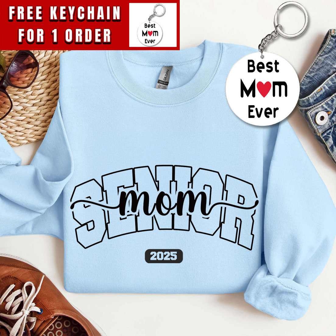 Senior Mom 2025 Sweatshirt, Senior Mom Gift, Graduation Mom Hoodie, Class Of 2025, Senior Mom 2025, Proud Mom,Senior Cheer Mom