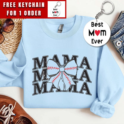 Baseball Mom Sweatshirt, Personalized Baseball Mama Crewneck, Baseball Lover Gifts