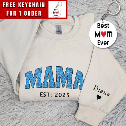 Custom Mama Sweatshirt, Personalized Mama Crewneck Pullover, Gift For Mom, Gifts, Hoodies, Custom Clothing