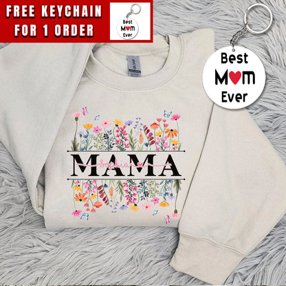 Mama Floral Sweatshirt, Mama Floral Shirt, Gift for Mama, Gift for Mom, Mothers Day Gift, Mom Valentines Day Gift, Mama Flower Hoodie
