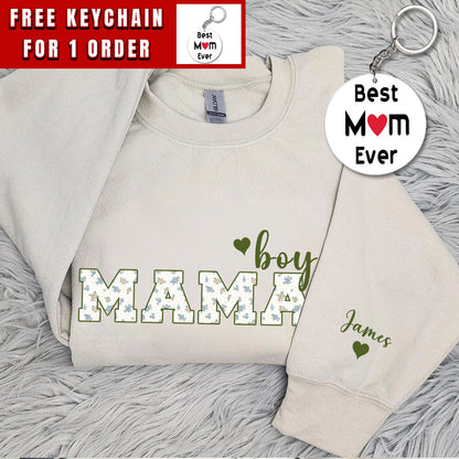 Personalized Boy Mama Sweatshirt, Custom Mama Of Boys Hoodie, Baby Announcement Outfit, New Mom Clothing, Mommy Outfit, Momma Birthday Gifts