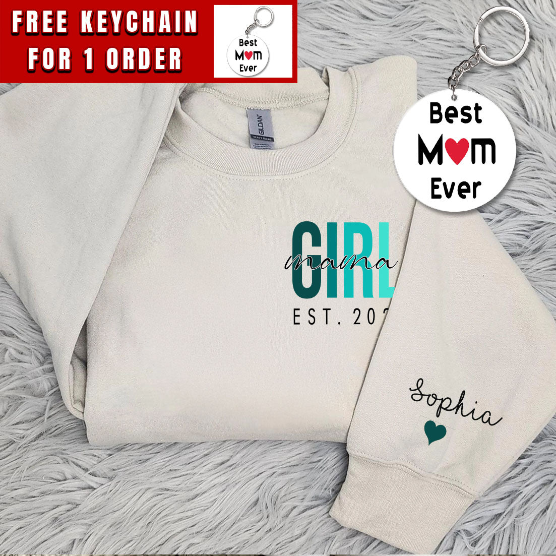 Personalized Girl Mama Sweatshirt With Kids Names, Custom Mom Of Girls Hoodie, Pregnancy Announcement New Mom Outfit, Mommy Birthday Gifts