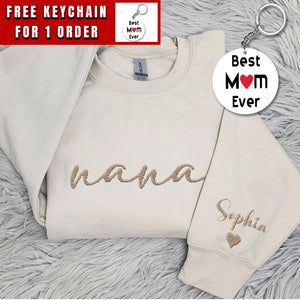 Embroidered Nana Sweatshirt, Grandma Sweatshirt Embroidered, Custom Grandma Crewneck, Mother's Day Gift