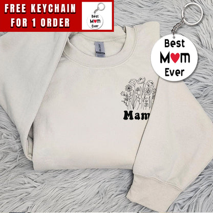Floral Mama Sweatshirt, Mama Sweatshirt, Wildflower Crewneck, Flower Shirt, Retro Mama, Gift for Mother's Day