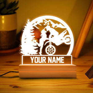 Personalized Custom MOTORBIKE DIRT BIKE 3D Night Light | Gift for Kids | Personalized Gift | Desk Lamp | Motorcycle gift