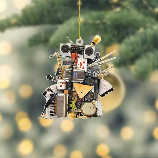 Musical Instruments Christmas Ornament Musical Xmas Ornament Musician Ornament, Ornament Decoration, Ornament For Gift, Ornament Christmas