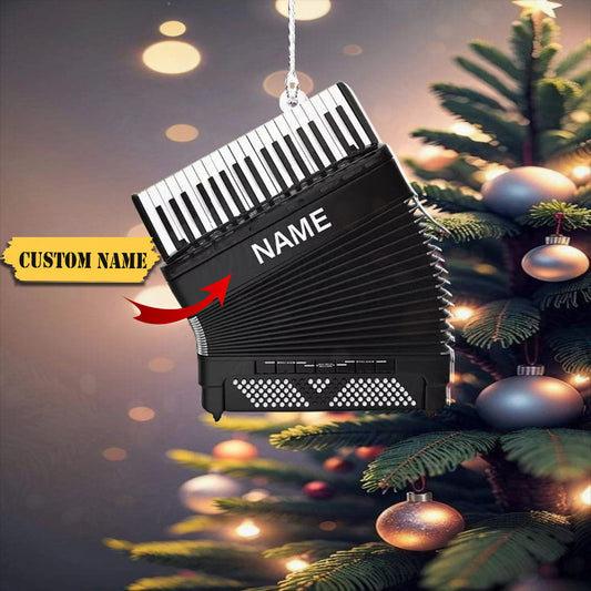 Personalized Accordion Ornament, Accordion Christmas Ornament, Musician Ornament, Ornament Decoration, Ornament For Gift, Ornament Christmas