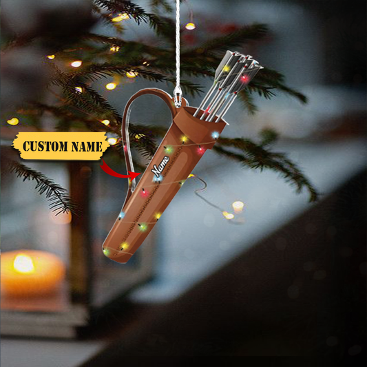 Personalized Archery Ornament, Christmas Archery Hanging Ornament Decoration, 2D Flat Acrylic Ornament, Sport Ornament, Gift For Archer, Ornament Decoration, Ornament For Gift, Ornament Christmas