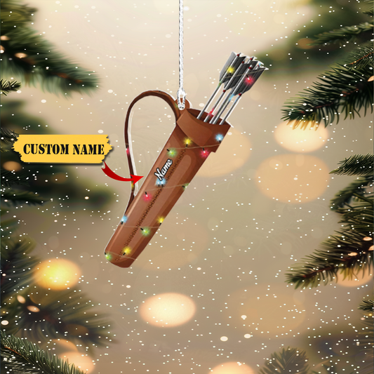Personalized Archery Ornament, Christmas Archery Hanging Ornament Decoration, 2D Flat Acrylic Ornament, Sport Ornament, Gift For Archer, Ornament Decoration, Ornament For Gift, Ornament Christmas