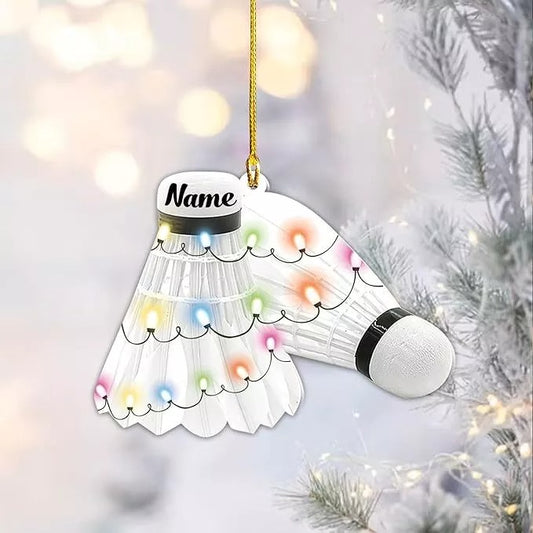 Personalized Badminton Ornament Badminton Ornament Christmas Tree Hanging Orname - Copy, Ornament Decoration, Ornament For Gift, Ornament Christmas