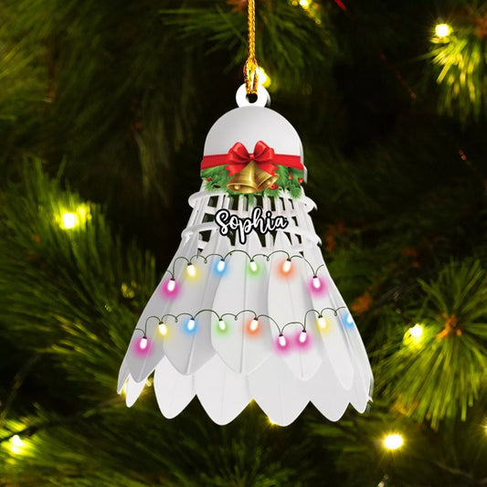 Personalized Badminton Xmas Acrylic ornament, Badminton player, Christmas Orname - Copy, Ornament Decoration, Ornament For Gift, Ornament Christmas