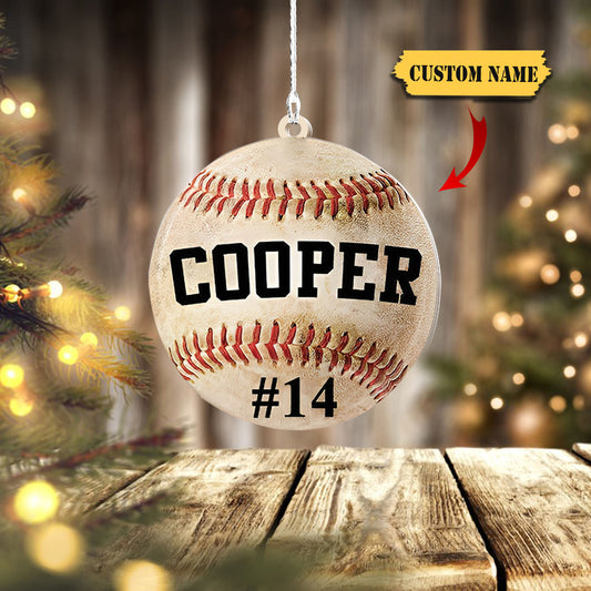 Personalized Baseball Set Helmet Glove Ornaments, Custom Name Ornament, Baseball Catcher Gear Ornament, Ornament Decoration, Ornament For Gift, Ornament Christmas