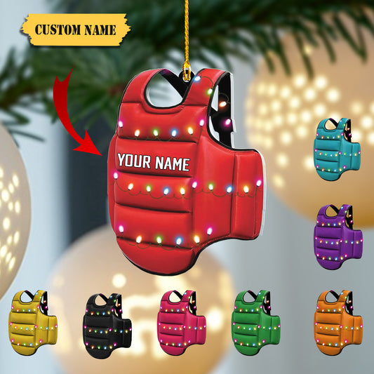 Personalized Boxing Ornament, Boxing Gloves Christmas Light Ornament, Custom Boxing Ornament, Kick Boxing Ornament, Gift for Boxing Lovers6, Ornament Decoration, Ornament For Gift, Ornament Christmas