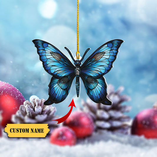 Personalized Butterfly Ornament, Butterfly 2D Flat Christmas Ornament, Butterfly Hanging Decor, Butterfly Lovers Gift, Memorial Ornament, Ornament Decoration, Ornament For Gift, Ornament Christmas