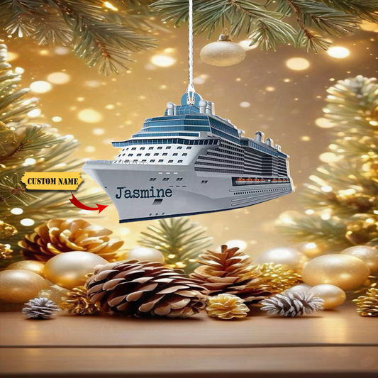 Personalized Cruise ship Christmas Ornament Cruising Cruise Boat Xmas Ornament, Ornament Decoration, Ornament For Gift, Ornament Christmas